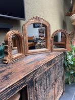 Indiase houtsnijwerk drieluik tafel spiegel India handwerk, Huis en Inrichting, Woonaccessoires | Spiegels, Verburgt Vintage, Ophalen of Verzenden