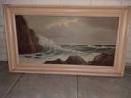 Schilderij zeezicht J.Winfried, Ophalen of Verzenden