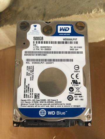 WD blue 500GB 2.5 laptop harde schijf beschikbaar voor biedingen