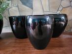 Zwarte bloempotten, Ophalen, Rond, Binnen, Zo goed als nieuw