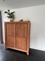 Kast 4 deurs massief oud teak, Huis en Inrichting, Kasten | Wandmeubels, Ophalen, Gebruikt, Teakhout, Minder dan 150 cm