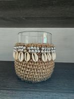 Decoratieve pot met schelpen, Huis en Inrichting, Overige materialen, Overige kleuren, Nieuw, Ophalen of Verzenden