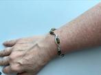 Armband zilver met groene amber, barnsteen, Ophalen of Verzenden, Zo goed als nieuw, Met edelsteen, Zilver