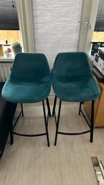 2x Dutchbone barkruk blauw (Franky) 65cm, Huis en Inrichting, Barkrukken, 2 krukken, Ophalen, Zo goed als nieuw, 60 tot 90 cm