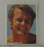 Popfoto zegel Roger Moore, Ophalen of Verzenden, Nieuw, Foto of Kaart