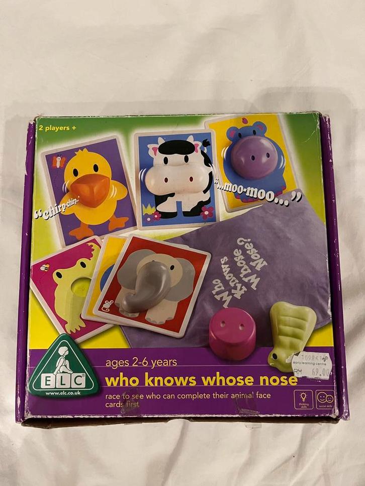 Wie Kent Wiens Neus? Who knows whose nose - ELC Spel, Kinderen en Baby's, Speelgoed | Educatief en Creatief, Zo goed als nieuw
