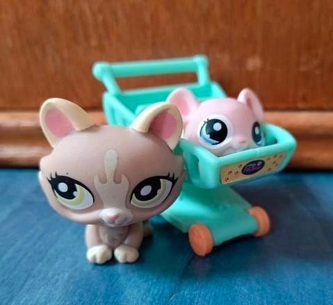 Lps kat #1505 + muis #1506 met winkelwagen, Verzamelen, Poppetjes en Figuurtjes, Zo goed als nieuw, Ophalen of Verzenden