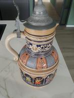 Bierpul met tinnen deksel, Antiek en Kunst, Antiek | Vazen, Ophalen