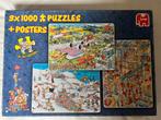 3x 1000 puzzel - Jan van Haasteren, Ophalen of Verzenden, Zo goed als nieuw