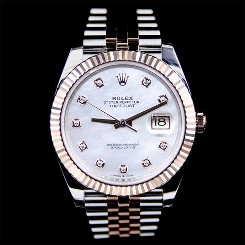 Rolex Datejust 41 Mother of Pearl dial 126331 Full 07-2022, Sieraden, Tassen en Uiterlijk, Horloges | Heren, Gebruikt, Polshorloge