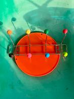 Retro Sputnik Spoetnik kapstok atomen gekleurd bollen chrome, Wandkapstok, Ophalen of Verzenden, Zo goed als nieuw, Minder dan 100 cm