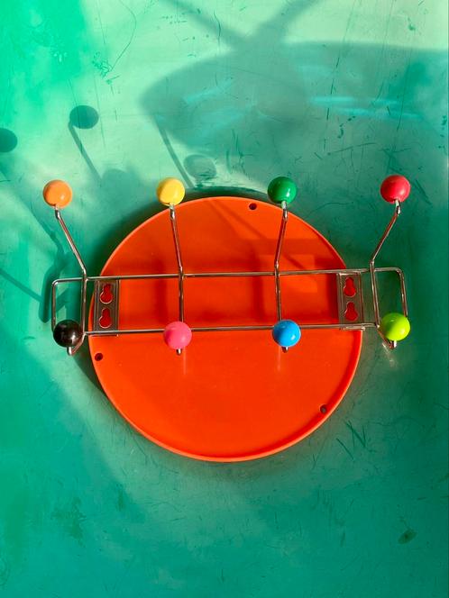 Retro Sputnik Spoetnik kapstok atomen gekleurd bollen chrome, Huis en Inrichting, Woonaccessoires | Kapstokken, Zo goed als nieuw