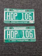 Kentekenplaat PAAR Vermont USA 2 nummerborden nummerplaten, Ophalen of Verzenden, Gebruikt, Auto's