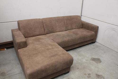 Bruine hoekbank - GEREINIGD!!!, Huis en Inrichting, Banken | Bankstellen, Gebruikt, Hoekbank, Driepersoons, 250 tot 300 cm, 150 cm of meer