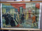 oude schoolkaarten/ wandkaarten geschiedenis/ schoolplaat, Antiek en Kunst, Antiek | Schoolplaten, Ophalen of Verzenden, Geschiedenis