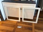 Glassvik vitrinekastdeurtjes (2 stuks), Zo goed als nieuw, Minder dan 25 cm, Wit, 100 tot 150 cm