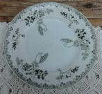 Oud Frans bord met groene bloemen, St.Amand , Terre de Fer, Antiek en Kunst, Curiosa en Brocante, Ophalen of Verzenden