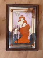 Vintage spiegel, Ophalen of Verzenden, Hout, Minder dan 50 cm, Minder dan 50 cm
