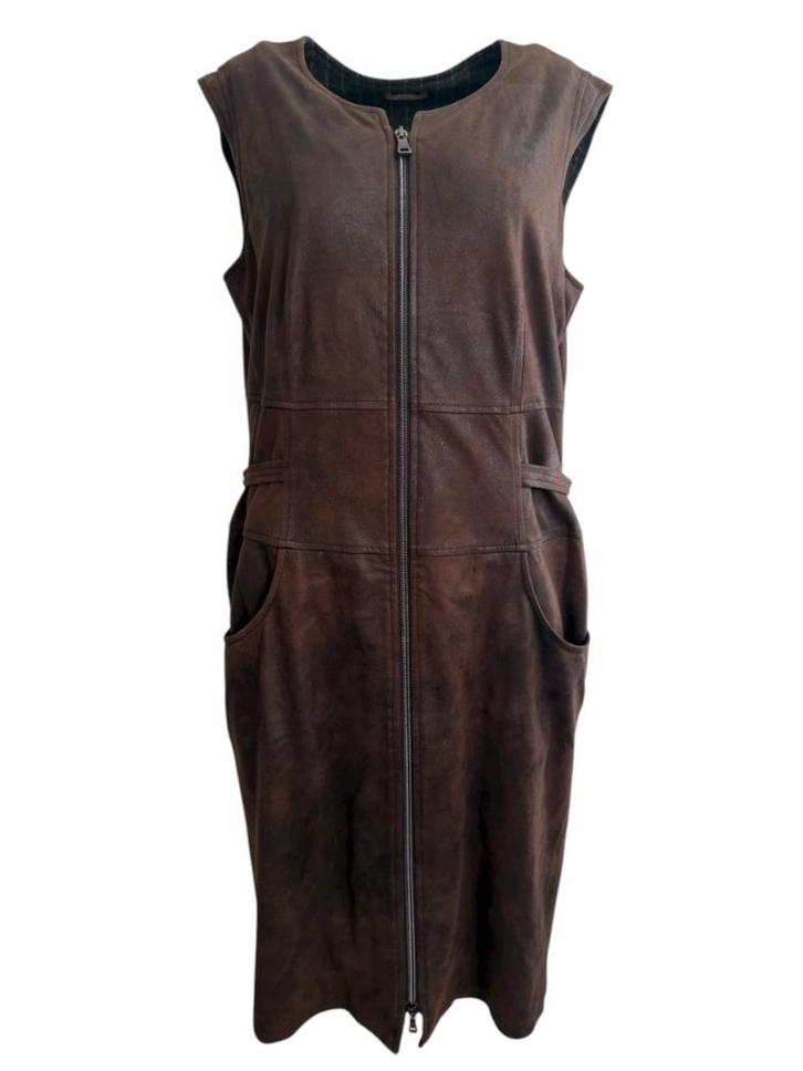 Riani jurk L, Kleding | Dames, Jurken, Zo goed als nieuw, Maat 42/44 (L), Bruin, Onder de knie, Ophalen of Verzenden