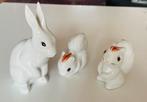 Porseleinen beeldjes een haas en twee eekhoorntjes, Ophalen of Verzenden, Zo goed als nieuw