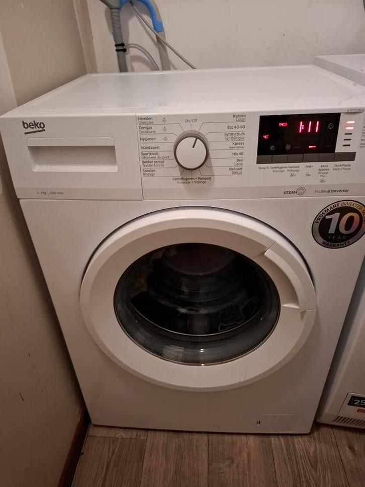 Beko Wasmachine type WTV7712BLS1, Witgoed en Apparatuur, Wasmachines, Gebruikt, Voorlader, 1200 tot 1600 toeren, Ophalen