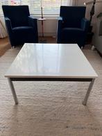 Degelijke vierkante salontafel wit, Ophalen, Gebruikt, 50 tot 100 cm, Vierkant