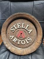 Reclamebord Stella Artois. Deksel bierfust., Verzamelen, Biermerken, Ophalen of Verzenden, Gebruikt, Reclamebord, Plaat of Schild