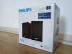 Philips SPA20 Speakers Hout Nieuw, Computers en Software, Pc speakers, Ophalen of Verzenden, Nieuw, Audiokanaal 2, Philips