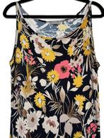 No Man’s land lange jurk XL valt 40 blauw geel roze flower, Maat 38/40 (M), Zo goed als nieuw, No Man's Land, Onder de knie