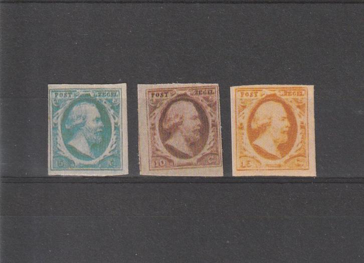 Nederland 1852, NVPH 1 t/m 3, Facsimile., Postzegels en Munten, Postzegels | Nederland, T/m 1940, Verzenden