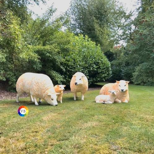 Beeld schaap, beeld koe, beeld kalf, beeld geitjes, lammetje, Tuin en Terras, Tuinbeelden, Nieuw, Dierenbeeld, Kunststof, Ophalen