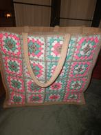 Granny square handgemaakte big shopper, Sieraden, Tassen en Uiterlijk, Tassen | Damestassen, Ophalen of Verzenden, Zo goed als nieuw