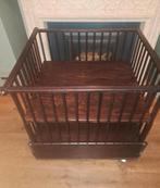 Donkerbruine houten Bobita box met lade en wieltjes, Kinderen en Baby's, Boxen, Ophalen, Gebruikt