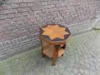 Amsterdamse school tafel geometrisch coromandel vintage, Ophalen, Gebruikt, 50 tot 100 cm, 50 tot 100 cm