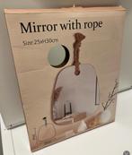 Mirror with rope, Huis en Inrichting, Minder dan 50 cm, Nieuw, Ophalen of Verzenden, Minder dan 100 cm