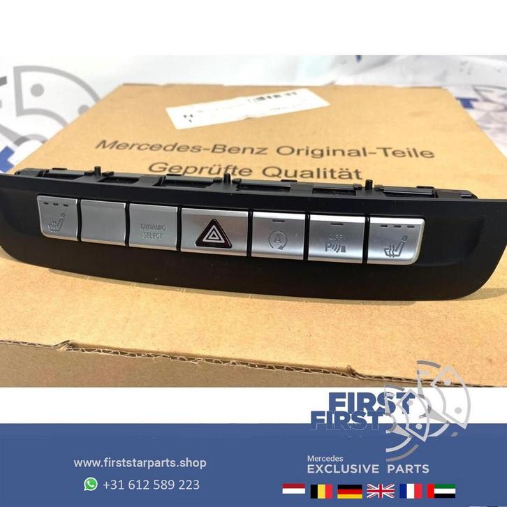 Radio knoppen stoelverwarming alarmlicht schakelaar Mercedes, Auto-onderdelen, Dashboard en Schakelaars, Mercedes-Benz, Gebruikt