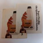 Twee leuke oude stickers.   TEXACO HALVOLINE MOTOR OIL., Ophalen of Verzenden, Zo goed als nieuw, Overige typen