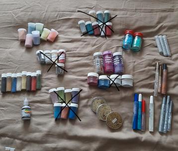 Hobby zand, sandy-art, schud zand, glitterlijm,crea material beschikbaar voor biedingen
