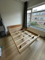 Steigerhouten bedframe (160x210), Ophalen, Gebruikt, Bruin, 210 cm