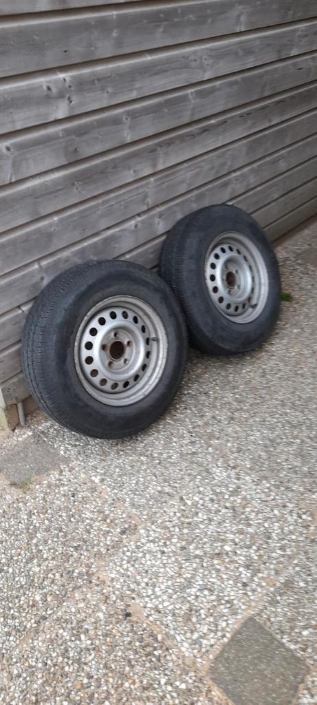 Aanhanger of caravan wielen 185R14C, Auto diversen, Aanhangwagen-onderdelen, Gebruikt, Ophalen
