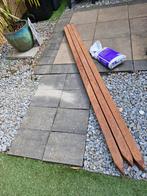 3 ruwe schuttingpalen,7x7x275 en 25 kilo snelbeton., Tuin en Terras, Ophalen, Nieuw, 250 cm of meer, Palen