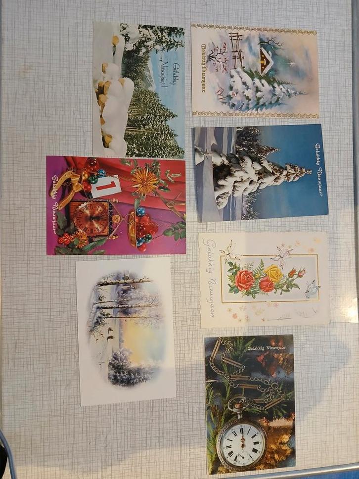 Vintage Kerstkaarten Set (7 stuks), Verzamelen, Ansichtkaarten | Buitenland, Gelopen, Overig Europa, 1960 tot 1980, Ophalen of Verzenden
