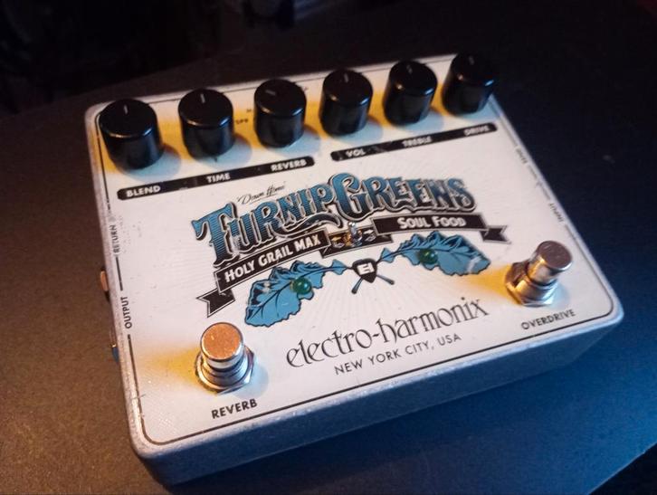 EHX Turnip Greens, Muziek en Instrumenten, Effecten, Gebruikt, Distortion, Overdrive of Fuzz, Reverb, Ophalen of Verzenden