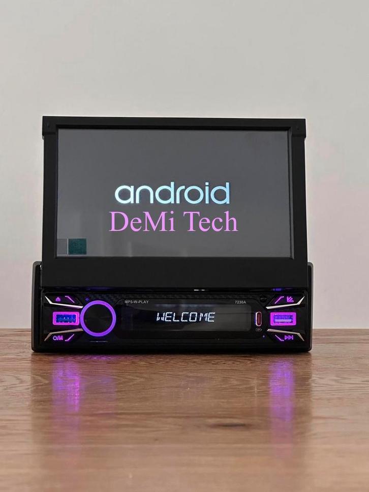 Universele 7 inch Autoradio met Gemotoriseerd Klapscherm!, Auto diversen, Autoradio's, Nieuw, Ophalen of Verzenden