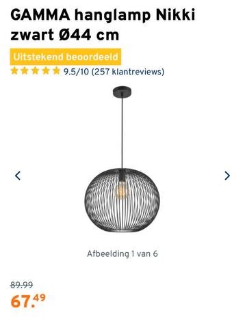 Gamma hanglamp Nikki (set beschikbaar) beschikbaar voor biedingen