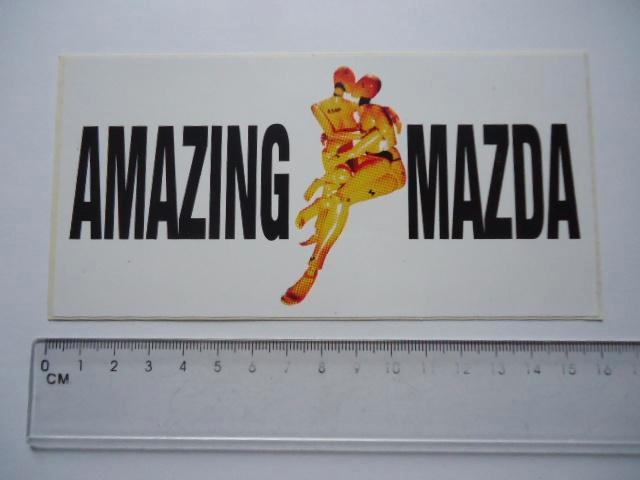 sticker oud AMAZING MAZDA auto oldtimer retro car japan, Verzamelen, Stickers, Zo goed als nieuw, Bedrijf of Vereniging, Verzenden