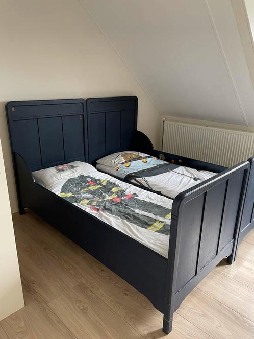 2 brocante eenpersoonsbedden -> 1 brocant tweepersoonsbed, Huis en Inrichting, Slaapkamer | Bedden, Gebruikt, Eenpersoons, 80 cm