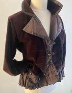 PL LAND, Bijzondere bruin fluwelen blazer, mt 42, PL Land, Bruin, Verzenden, Maat 42/44 (L)