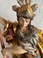 Houtsnijwerk Joris en de Draak met bladgoud, 90cm, Ophalen