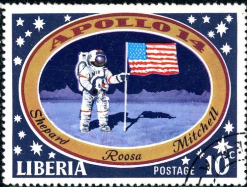 Liberie 779 - Apollo 14 Maandlanding, Postzegels en Munten, Postzegels | Afrika, Gestempeld, Overige landen, Ophalen of Verzenden